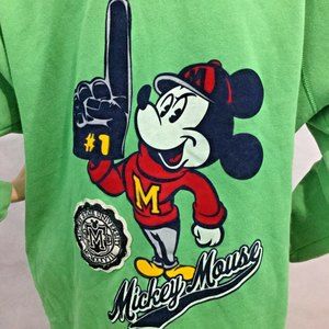 Disney Parks Hoodie Mickey University Sz 1X Green Colgate #28 Full Zip